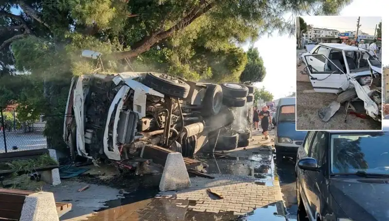 Trafik Korkunçtu: Freni Patlayan Kamyon, Bekleyen Araçlara Çarptı