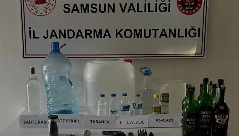 Samsun'da Dev Sahte İçi Operasyonu: Yakalanan Litrelerce İçki Şok Etti!