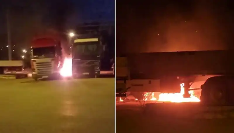 Park Halindeki Tırlara Şok Yangın: Kimse Beklemiyordu!